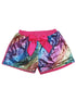 Girls Multi Color Rainbow Sequin Satin Bow Shorts 24 Months-6 - SophiasStyle.com